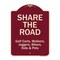 Signmission Designer Series Sign-Share The Road, Burgungy Heavy-Gauge Aluminum, 24" x 18", BU-1824-9892 A-DES-BU-1824-9892 - alternate 1